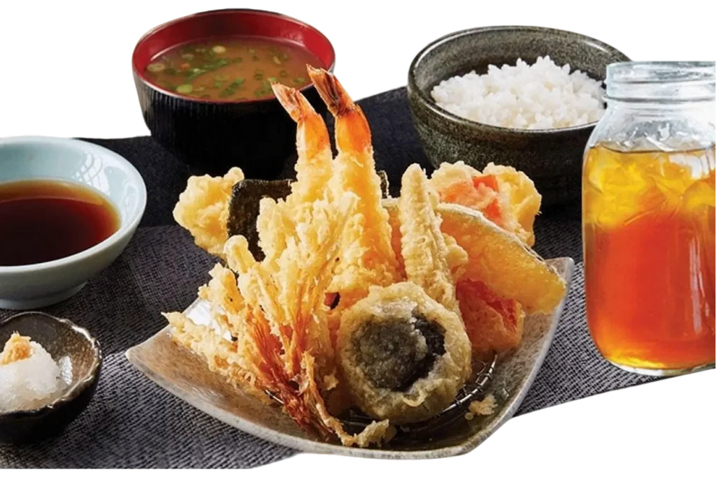 MIX TEMPURA RICE SET+ICE LEMON TEA